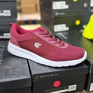 J Republic Men's Burgundy Sneakers Sz 13